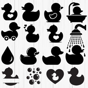 Duck SVG Bundle: Baby Shower Clipart, Cricut & Silhouette (Digital Download)
