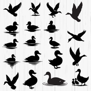 Duck SVG Bundle: Silhouette Clipart, Cricut Cut Files (Digital Download)