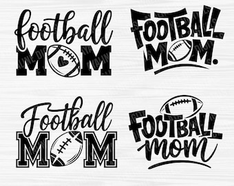 Football Mom SVG Bundle: Cricut & Silhouette Cut Files (Digital Download)