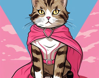 Tabby Cat Superkitty