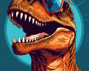 T Rex Dinosaur With Sunglasses