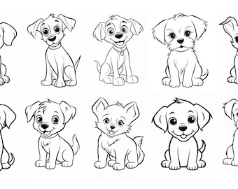10 Kids Cute Dog Coloring Pages