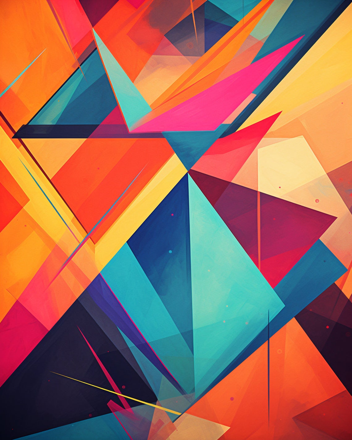 Abstract Colorful Geometric - Etsy