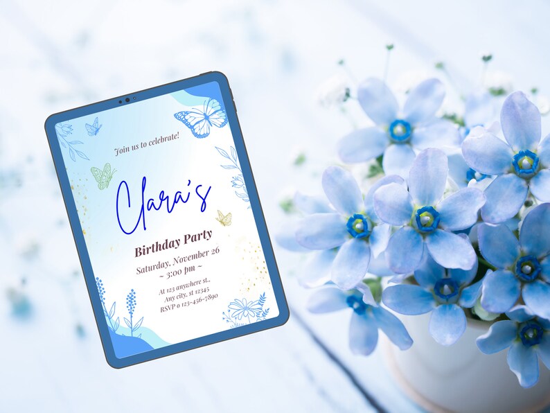 Editable Birthday Party Invitation Card, Printable Template ...