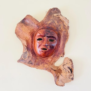 Maschera spirituale in legno di cedro marocchino
