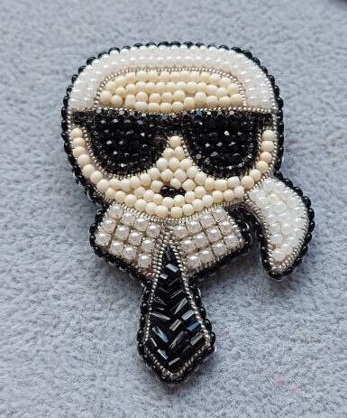Karl Lagerfeld Brooch - Etsy