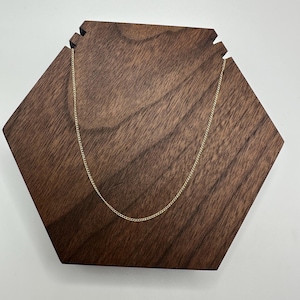Lightweight Vintage 14k Gold Single Link Chain Necklace
