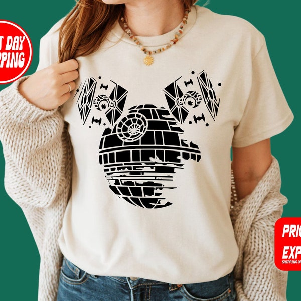 Mickey Death Star Shirt, Star Wars Vintage T-Shirt, Star Wars T-Shirt, Disneyworld Shirt, Disney Mickey Shirt, Star Wars Man Shirt