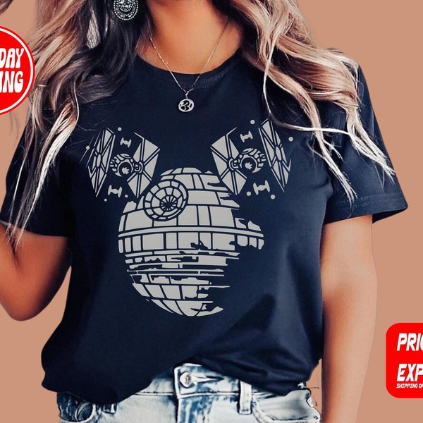 Mickey Death Star Shirt, Star Wars Vintage T-Shirt, Star Wars T-Shirt, Disneyworld Shirt, Disney Mickey Shirt, Star Wars Man Shirt