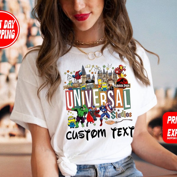 Custom 2024 Universal Studios Family Trip T-Shirt, Universal Studios Trip Shirts, Family Vacation Shirt, Wizard House Tee