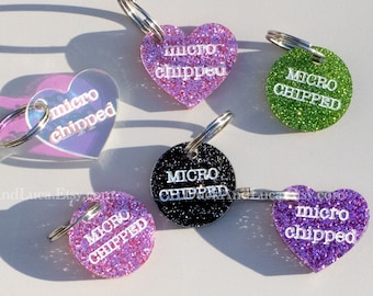 Microchipped Pet Tag | Supplemental Pet Identification Tag | Add-on Mini Charms for Cats & Dogs