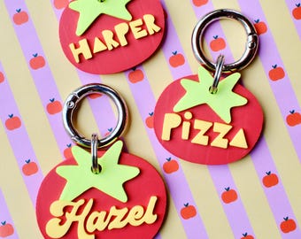 Custom Tomato Pet ID Tag: 3D Printed Dog & Cat Tag