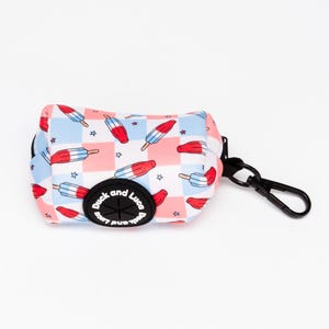 Poop Bag Holder - Fourth of July Popsicle, Dog Waste Bag Dispenser, Puppy Accessories, Poo Bag Holder, Poo Bag Dispenser