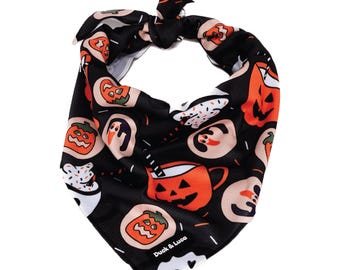 Retro Halloween Dog Bandana: Soft Polyester Over-The-Collar Tie