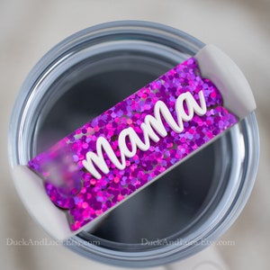 40 oz Stanley Name Tag Drink Topper – Confetti Waves