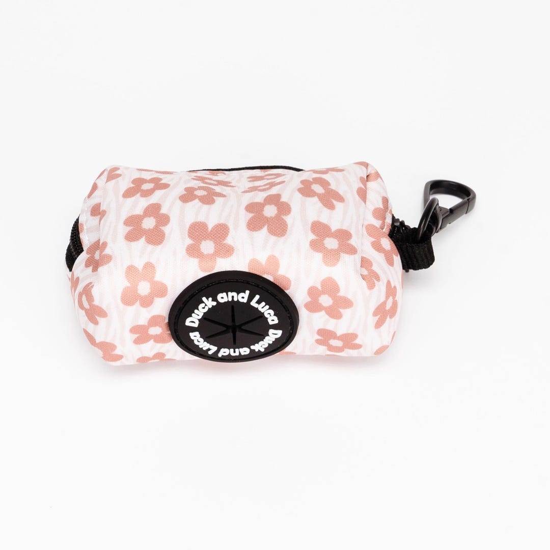 Brown Daisy Poop Bag Holder: Dog Waste Dispenser - Etsy UK