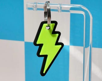 3D Printed Lightning Bolt Pet Charm: Lightweight Dog Cat Tag