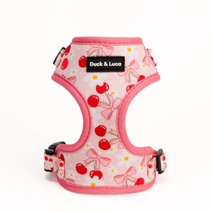 Adjustable Dog Harness - Cherry Bow