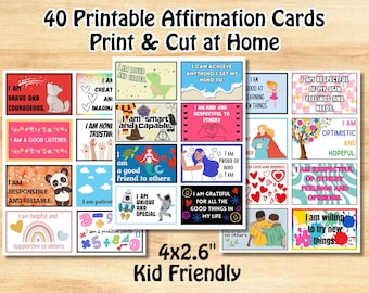 Digital Affirmation Cards, Positive Affirmation Cards, Printable Affirmation Cards, Affirmation Cards for kids, Affirmation cards download