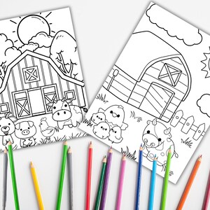 Farm Coloring Pages, Farm Animals Coloring Pages, Farm Coloring Book, Farm Birthday, Cute Farm Animals, Coloring for kids, School activity image 5