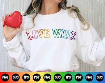 Love Wins SVG, Pride month png, gift for pride month, Love wins PNG, gay pride svg, lgbtq svg, pride tshirt, pride sublimation, pride print