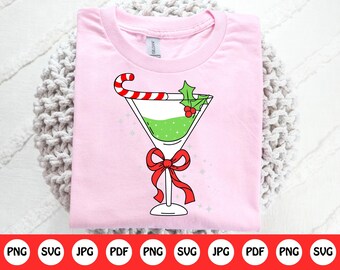 Martini SVG, Christmas Martini SVG, Pink Christmas, Retro sweatshirt design, Tis the season, Christmas png, Pink gift idea, Pink Holidays