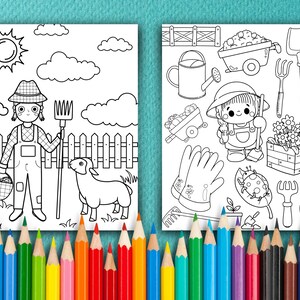 Farm Coloring Pages, Farm Animals Coloring Pages, Farm Coloring Book, Farm Birthday, Cute Farm Animals, Coloring for kids, School activity image 4