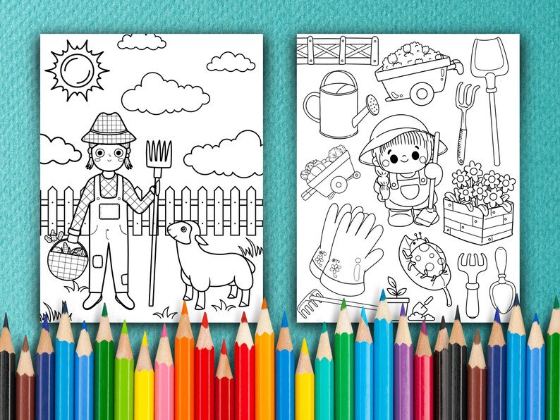 Farm Coloring Pages, Farm Animals Coloring Pages, Farm Coloring Book, Farm Birthday, Cute Farm Animals, Coloring for kids, School activity image 4