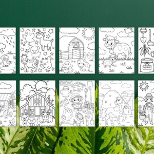 Farm Coloring Pages, Farm Animals Coloring Pages, Farm Coloring Book, Farm Birthday, Cute Farm Animals, Coloring for kids, School activity image 3