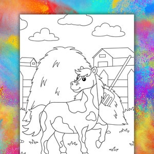 Farm Coloring Pages, Farm Animals Coloring Pages, Farm Coloring Book, Farm Birthday, Cute Farm Animals, Coloring for kids, School activity image 9