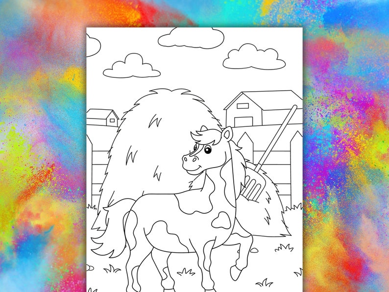 Farm Coloring Pages, Farm Animals Coloring Pages, Farm Coloring Book, Farm Birthday, Cute Farm Animals, Coloring for kids, School activity image 9