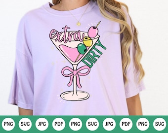 Martini SVG, Martini png, martini print, dirty martini, martini lover gift, Trendy Dirty Martini Design, Png for Cricut, Girly Cocktail