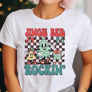 Trendy Christmas Shirt, Cool Christmas T-Shirt, Christmas Vibes Shirts, Jingle Bell And Rockin Shirt, Believe Christmas Shirt, Cute Xmas Tee
