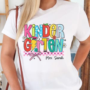 Personalized Kindergarten Teacher Shirt: Back to School Outfit