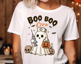 Boo Boo Crew Halloween Nurse Shirt: Funny Spooky Medical Tee