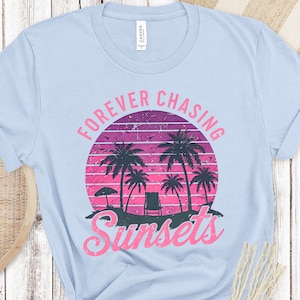 Boho Sunset Graphic Tee: Forever Chasing Sunsets Shirt