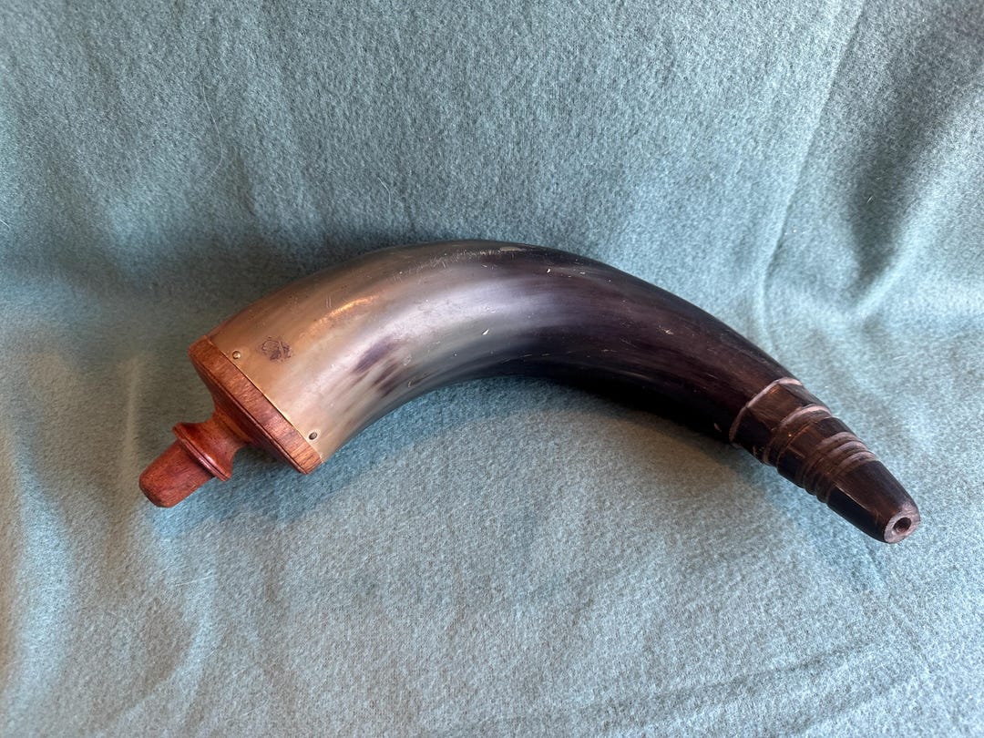 Vintage Bull Horn Powder Horn - Etsy
