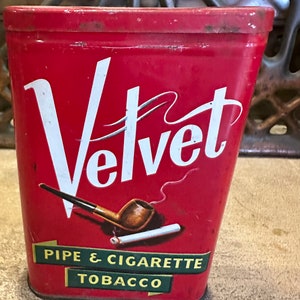 Vintage Velvet Pipe Tobacco Tin