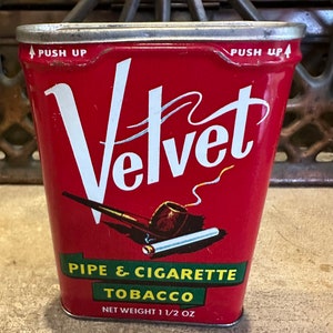 Velvet Pipe & Cigarette Tobacco Tin