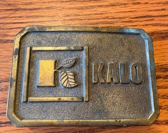 Vintage KALO Belt Buckle Ag Seed Farming