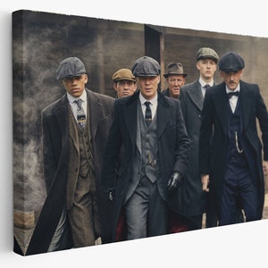 Shelby Brothers Leinwand/Poster, berühmter Gangster Wandkunst, Filmdruck, Peaky Blinders Poster, Thomas, Arthur, John, Extra große gerahmte Leinwand