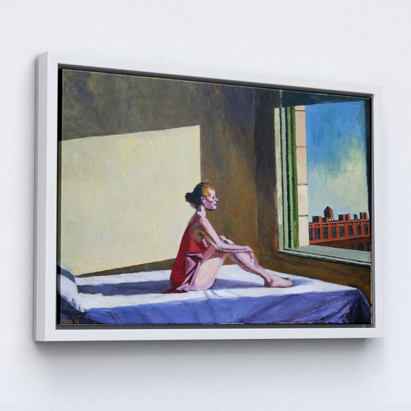 Shirley - toile de film Visions of Reality, peinture d'Edward Hopper, affiche Morning Sun, impression vintage, reproduction d'art mural, prêt à accrocher