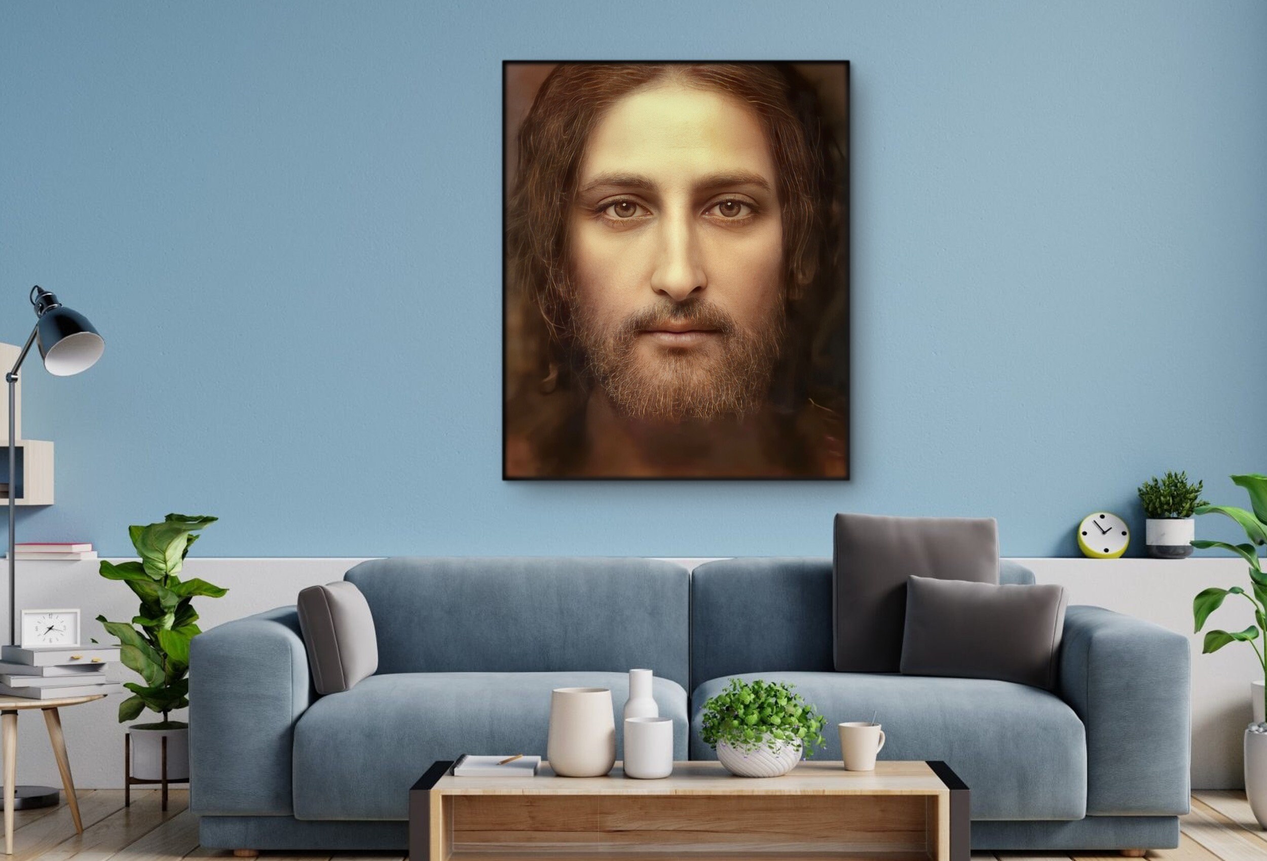 Real Face of Jesus Christ Canvas Wall Art Jesus Canvas Art Etsy