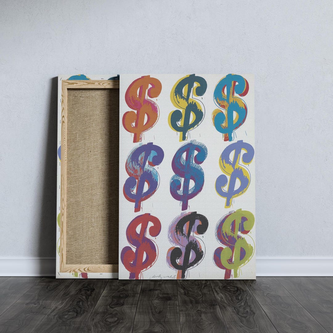 Andy Warhol Dollar Sign Canvas/poster,andy Warhol Wall Art, Famous ...