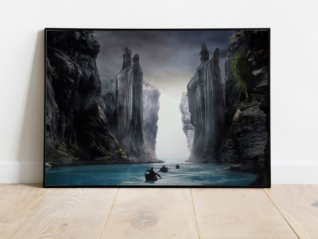 LOTR Argonath Wall Art Lord of the Rings Canvas/poster High Etsy
