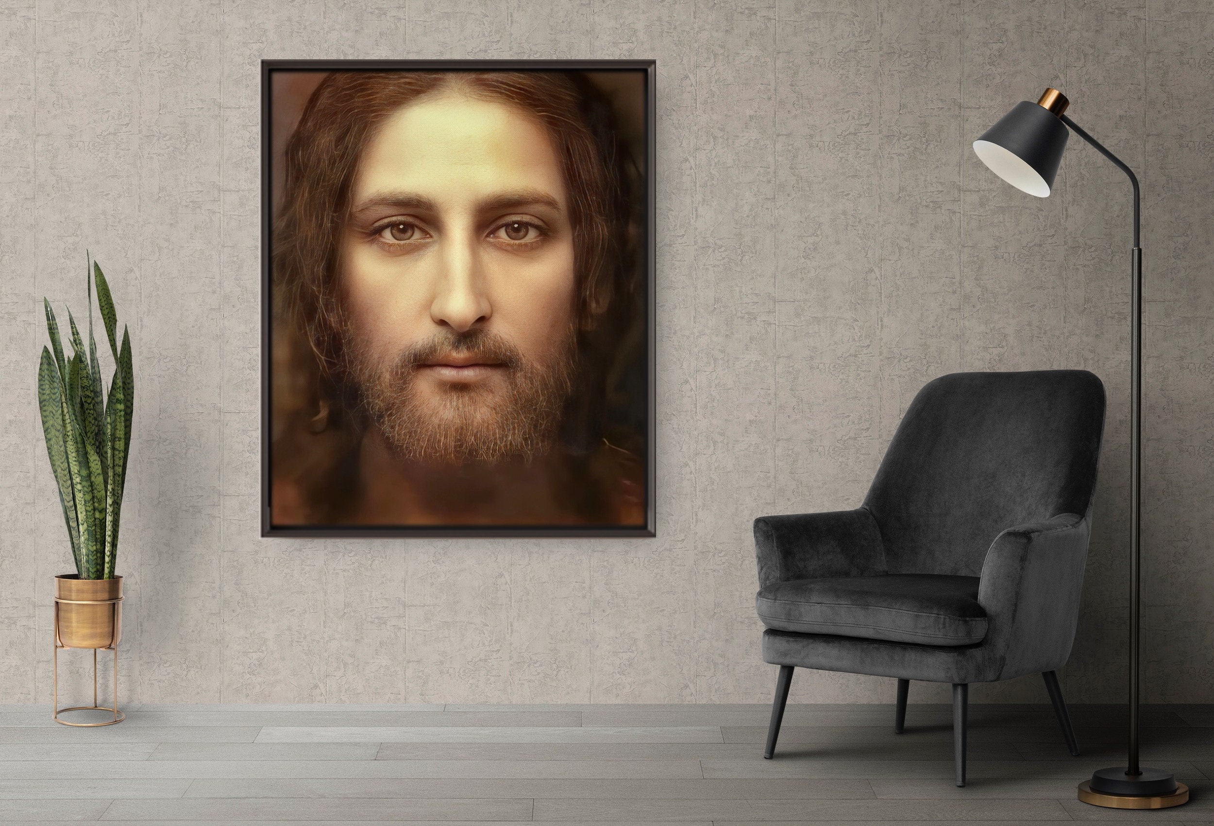 Real Face of Jesus Christ Canvas Wall Art Jesus Canvas Art Etsy