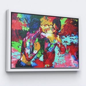 Rocky vs Apollo - Leroy Canvas Wall Art Neiman Boxing Canvas Painting Living Room Home Decor Modern Mural Art Painting-70x100cm No Frame Rocky vs Apollo - Leroy Canvas Wall Art Neiman Boxing Canvas Painting Living Room Home Decor Modern Mural Art Painting-70x100cm No Frame