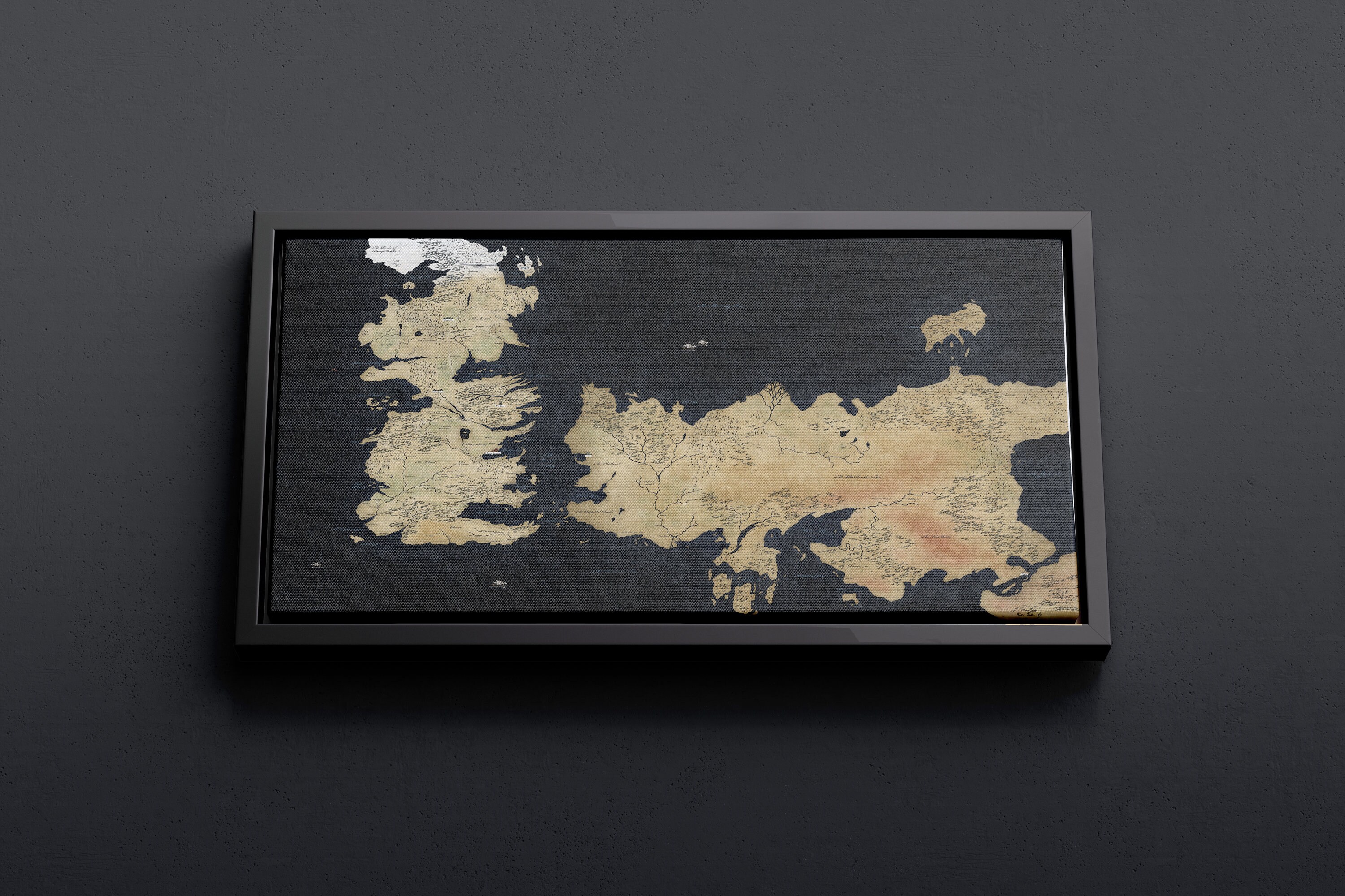 Westeros Map Panoramic Canvas/poster, Game of Thrones Wall Decor ...