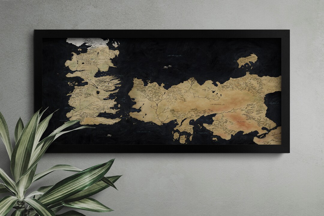 Got Westeros Map Canvas Game Of Thrones Gift For Him Gift Etsy