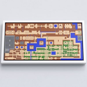 Zelda Weltkarte Wandkunst, Videospiel Poster, Legende von Zelda Dekor, Spiel Wandkunst, Hochwertige Leinwand, Spielkarte Wanddekoration, Geschenkidee